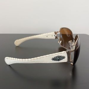 Chrome Hearts Poon II White Leather Sunglasses with Case
